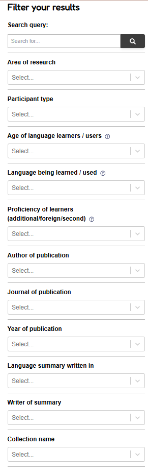 Image of refining the search with search filters
